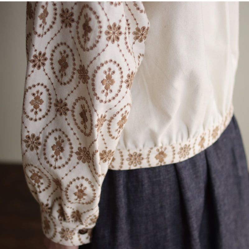 organicコットンemblem刺繍 ブルゾン