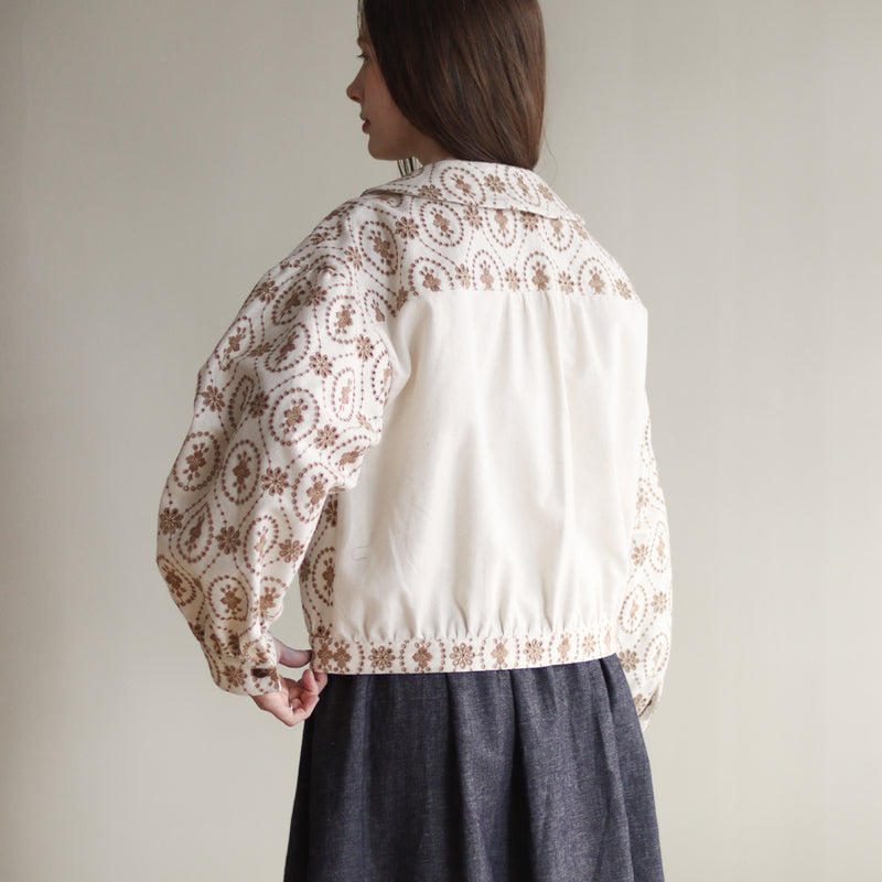 organicコットンemblem刺繍 ブルゾン