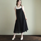 [Scheduled to arrive in late January 2025] Cotton silk leaf camisole dress [Pre-order item/2025ss]