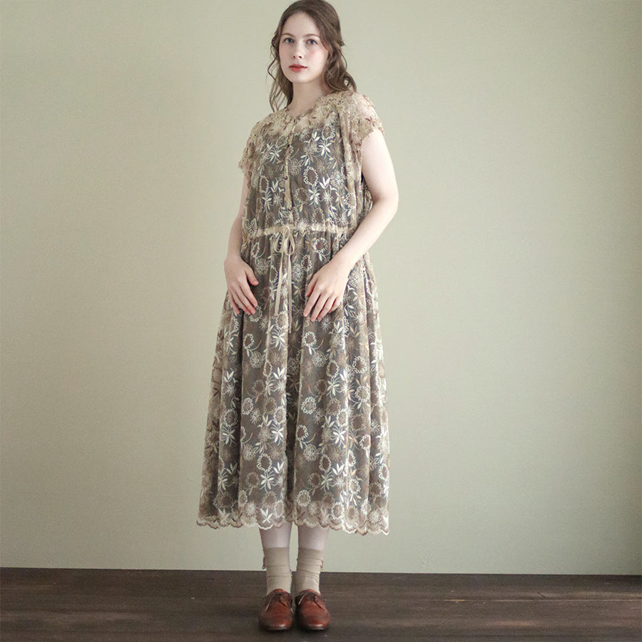 laceflowerチュール刺繍ワンピース – REI THE LACES CHAMBER
