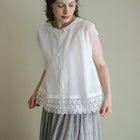[Scheduled to arrive in mid-February 2025] Cotton Ramie Slub Blouse [Pre-order item/2025ss]