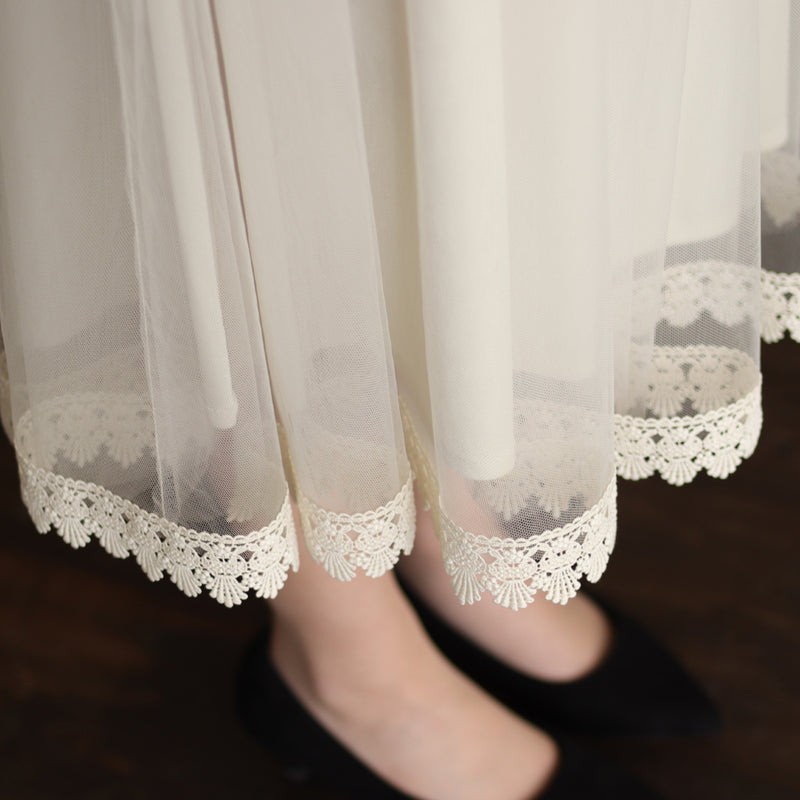 [Scheduled to arrive in late June 2025] Double tulle skirt [Pre-order item/2025ss]
