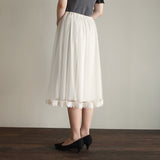 [Scheduled to arrive in late June 2025] Double tulle skirt [Pre-order item/2025ss]