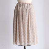 ウーリーチュール刺繍スカート