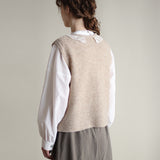 ブークレknit lacyカラーベスト