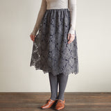 花ウールケミカルスカート