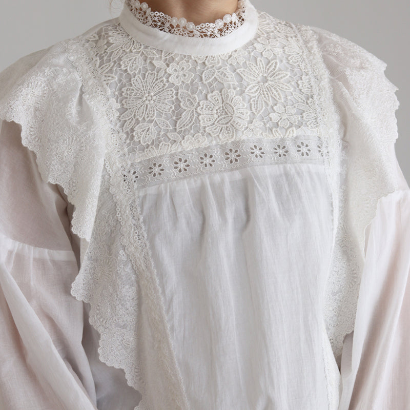 [Expected to ship in late August 2023] 80 fluffy cotton lacy pullover [Currently accepting reservations]