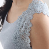 [Scheduled to arrive in early March 2024] Cotton teleco lacy tank top [Now accepting reservations]