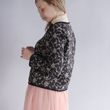 〔No.9315〕花ふたえ刺繍ブラウスジャケット【2026年9月下旬入荷予定】