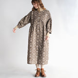 〔No.9314〕花ふたえ刺繍コートワンピース【2026年9月下旬入荷予定】