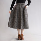 〔No.9313〕コットンリネンジャガードスカート【2026年9月下旬入荷予定】