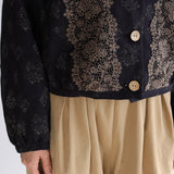 〔No.9312〕コットンリネンジャガードブルゾン【2026年9月下旬入荷予定】