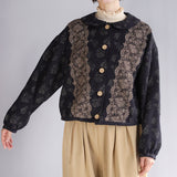 〔No.9312〕コットンリネンジャガードブルゾン【2026年9月下旬入荷予定】