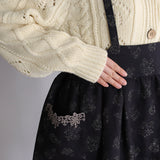 〔No.9311〕コットンリネンジャガードサロペットスカート【2026年9月下旬入荷予定】