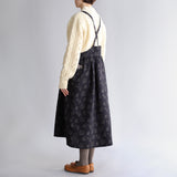 〔No.9311〕コットンリネンジャガードサロペットスカート【2026年9月下旬入荷予定】