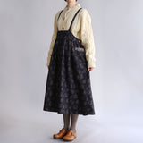 〔No.9311〕コットンリネンジャガードサロペットスカート【2026年9月下旬入荷予定】