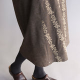 〔No.9308〕かりん刺繍コンビワンピース【2026年9月下旬入荷予定】