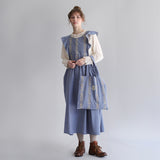 〔No.9307〕かりん刺繍エプロンワンピース【2026年10月上旬入荷予定】