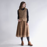 〔No.9304〕花つむぎケミカルコンビスカート【2026年10月上旬入荷予定】