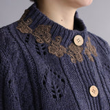 〔No.9324〕タスマニアウールknitカーディガン【2026年9月中旬入荷予定】