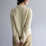 〔No.9324〕タスマニアウールknitカーディガン【2026年9月中旬入荷予定】