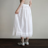 ふんわりコットンロングlacyペチスカート