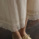 ふんわりコットンロングlacyペチパンツ
