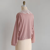 [No.9256] Kardigan Berenda Kerah Linen Belgia C [Diperkirakan tiba akhir Mei 2026]