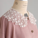 [No.9256] Kardigan Berenda Kerah Linen Belgia C [Diperkirakan tiba akhir Mei 2026]