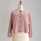 [No.9256] Kardigan Berenda Kerah Linen Belgia C [Diperkirakan tiba akhir Mei 2026]