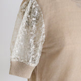 [Scheduled to arrive in late March 2024] French linen knit tulie puff sleeve [Now accepting reservations]
