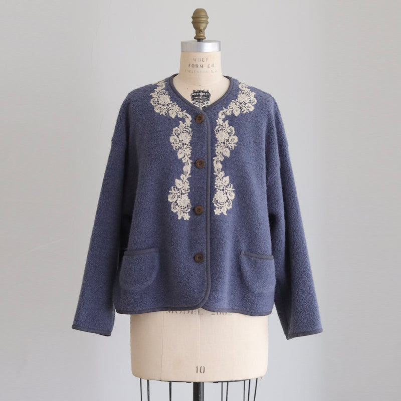 ブークレAnticoケミカルショートコート