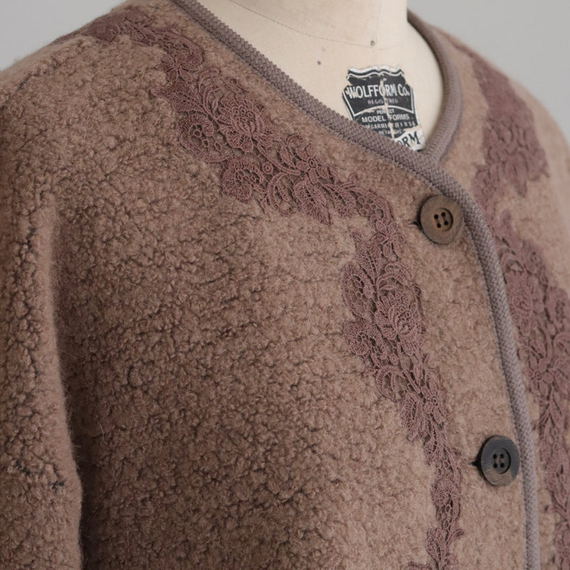 ブークレAnticoケミカルショートコート