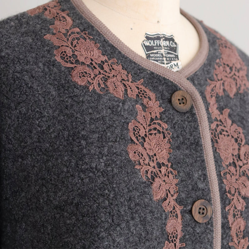 ブークレAnticoケミカルショートコート