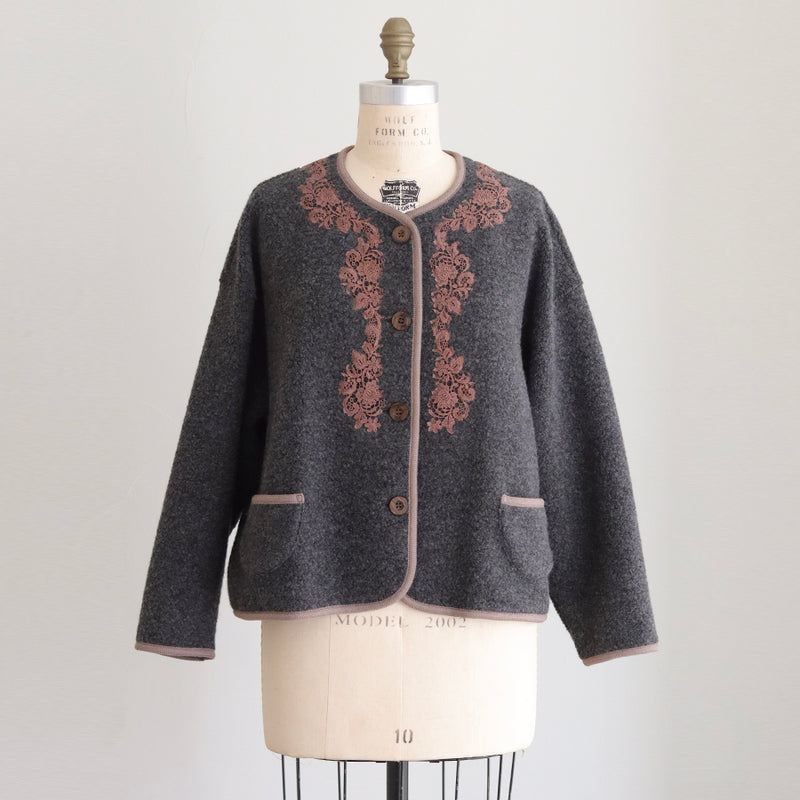 ブークレAnticoケミカルショートコート