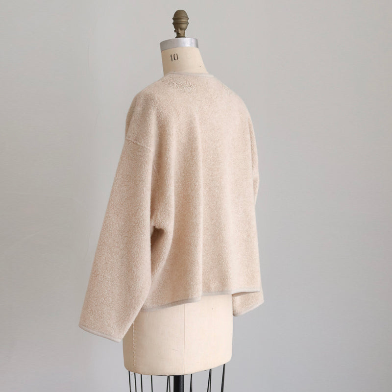 ブークレAnticoケミカルショートコート