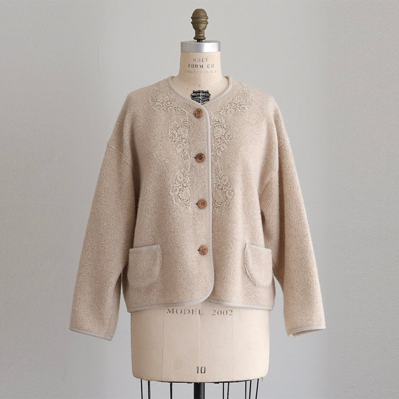 ブークレAnticoケミカルショートコート