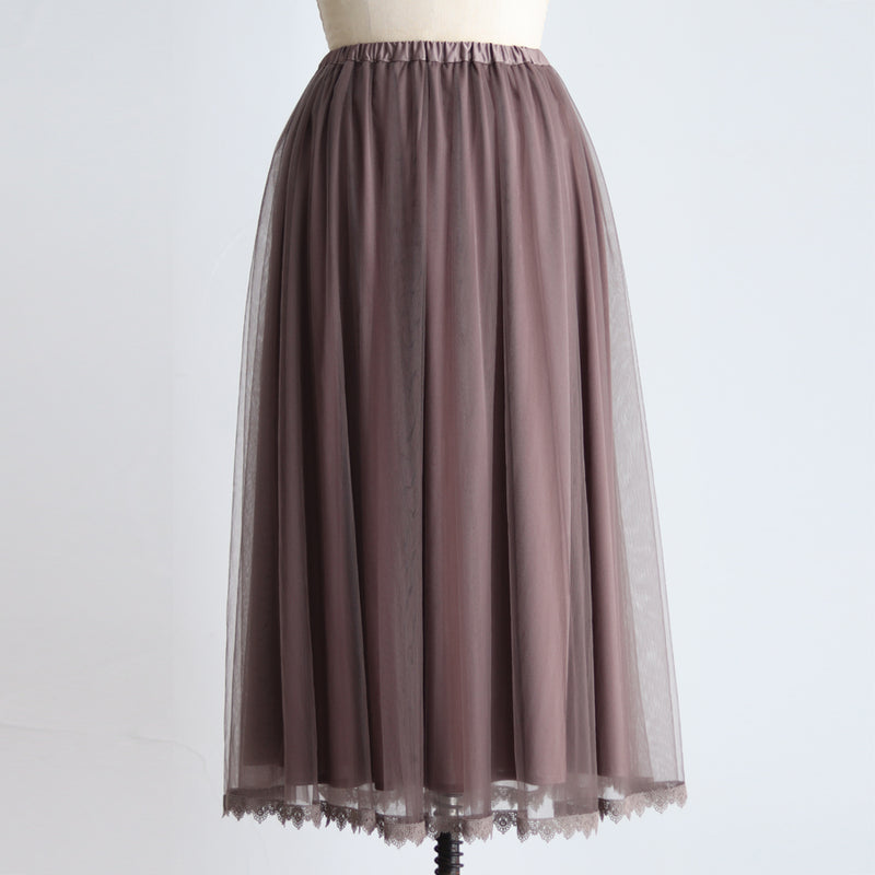 [Expected to ship in late August 2023] Double Tulle Long Skirt [Currently accepting reservations] 