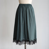 リネンコットンlacyスカート