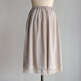 リネンコットンlacyスカート