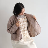 organicコットンemblem刺繍 エプロンワンピース