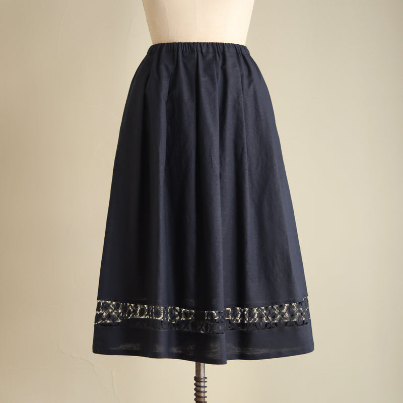 [Scheduled to arrive in late January 2025] Linen cotton skirt [Pre-order item/2025ss]