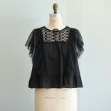 [No. 9261] Blus Lengan Terompet Katun Washed Natural [Perkiraan Tersedia Akhir Mei 2026]