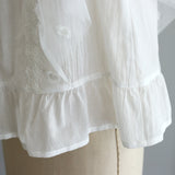[No. 9261] Blus Lengan Terompet Katun Washed Natural [Perkiraan Tersedia Akhir Mei 2026]