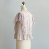 [No. 9261] Blus Lengan Terompet Katun Washed Natural [Perkiraan Tersedia Akhir Mei 2026]