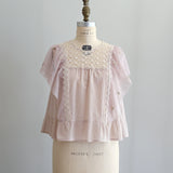 [No. 9261] Blus Lengan Terompet Katun Washed Natural [Perkiraan Tersedia Akhir Mei 2026]