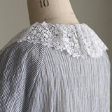 [Scheduled to arrive in late April 2025] Organic striped gilet blouse [Pre-order item/2025ss]