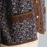 コーデュロイプリントブルゾン