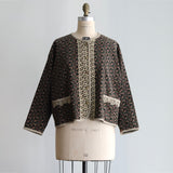 コーデュロイプリントブルゾン