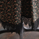 コーデュロイプリントティアードスカート